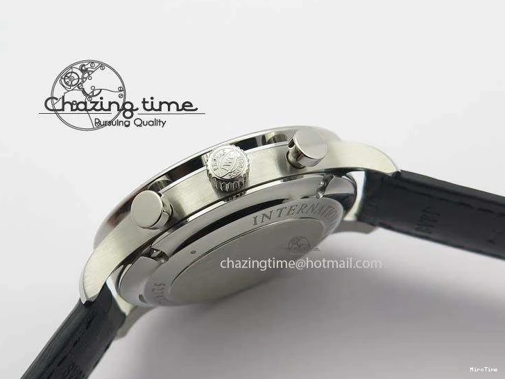 MIROTIME 0313 Modern Portuguese IW371404 ZF V3 1:1 Best Edition SS Black Dial On Black Leather Strap A 7267